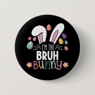 Badge Rond 5 Cm Je suis le Groh Bunny Easter Matching