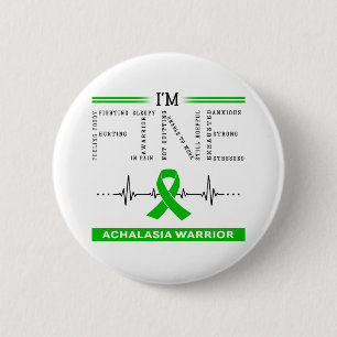 Badge Rond 5 Cm Je suis le guerrier de l'Achalasie