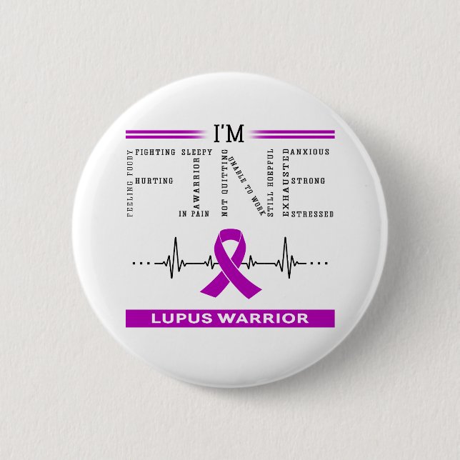 Badge Rond 5 Cm Je suis le guerrier de Lupus (Devant)
