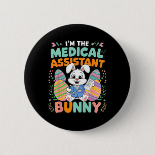 Badge Rond 5 Cm Je suis le Médicale lapin de Pâques amusant