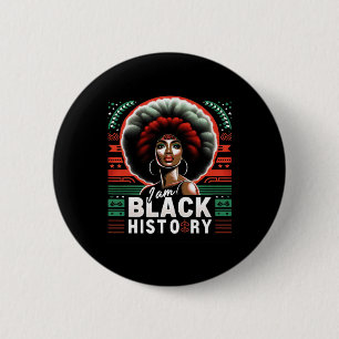Badge Rond 5 Cm Je suis le Mois de l'histoire des Noirs Afro-Améri