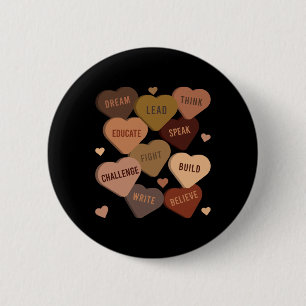 Badge Rond 5 Cm Je suis le mois de l'histoire des Noirs Afro Améri