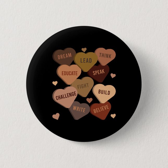 Badge Rond 5 Cm Je suis le mois de l'histoire des Noirs Afro Améri (Devant)