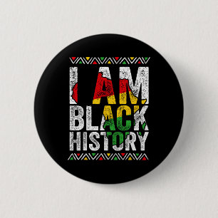 Badge Rond 5 Cm Je suis le Mois de l'histoire des Noirs Fierté afr
