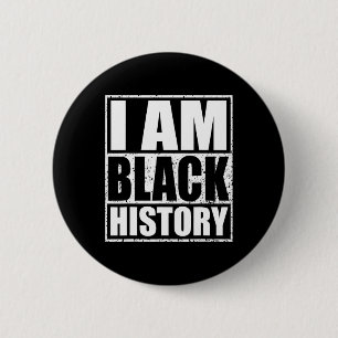 Badge Rond 5 Cm Je suis le Mois de l'histoire des Noirs Fierté afr