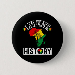 Badge Rond 5 Cm Je suis le Mois de l'histoire des Noirs Fierté afr
