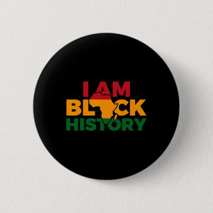 Badge Rond 5 Cm Je suis le Mois de l'histoire des Noirs Fierté afr