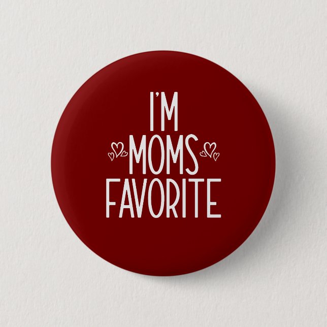 Badge Rond 5 Cm Je suis le préféré de maman (Devant)