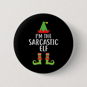 Badge Rond 5 Cm Je suis le Sarcastique Elf Matching Family Group C