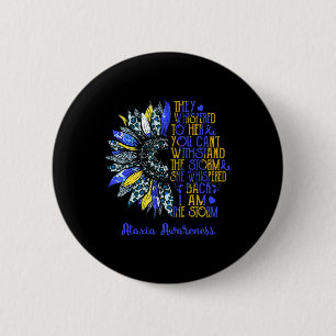 Badge Rond 5 Cm Je suis Le Tournesol Tournesol Léopard Ataxia Warr