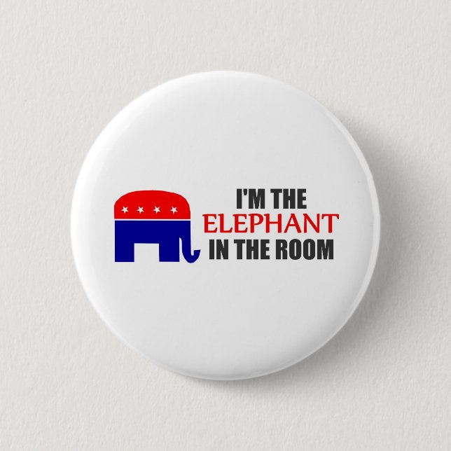 Badge Rond 5 Cm Je suis l'éléphant dans la chambre (Devant)
