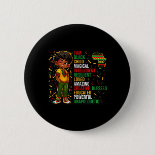 Badge Rond 5 Cm Je suis l'enfant noir Mois de l'histoire afro-amér