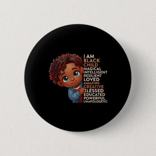 Badge Rond 5 Cm Je suis l'enfant noir Mois de l'histoire afro-amér
