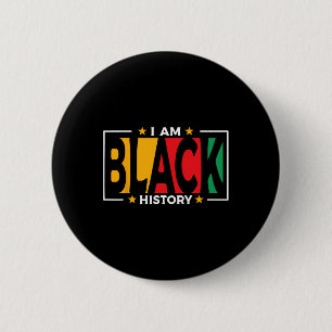 Badge Rond 5 Cm Je suis l'histoire noire - Mois de l'histoire des