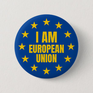 BADGE ROND 5 CM JE SUIS L'UNION EUROPÉENNE