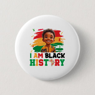Badge Rond 5 Cm Je suis Mois de l'histoire des Noirs Enfants afro-