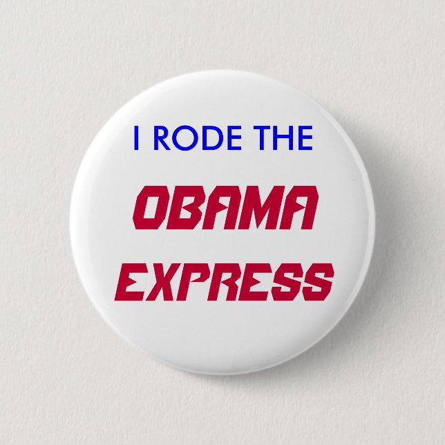 BADGE ROND 5 CM JE SUIS MONTÉ, OBAMA, EXPRESS (Devant)