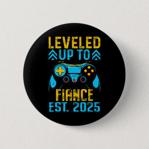 Badge Rond 5 Cm Je suis passé au fiancé 2025 Gamer Marié juste fia