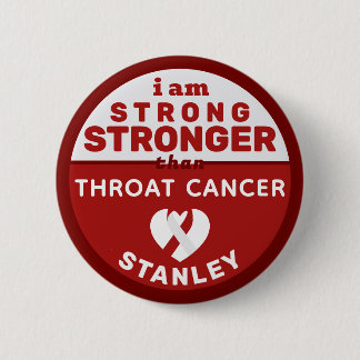 Badge Rond 5 Cm Je suis plus fort que le cancer de la gorge Bouton