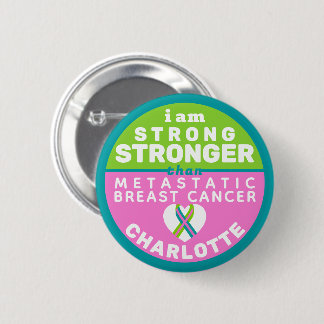 Badge Rond 5 Cm Je suis plus forte que le bouton de cancer du sein