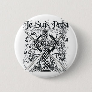 Badge Rond 5 Cm Je Suis Prest Fraser Family Motto