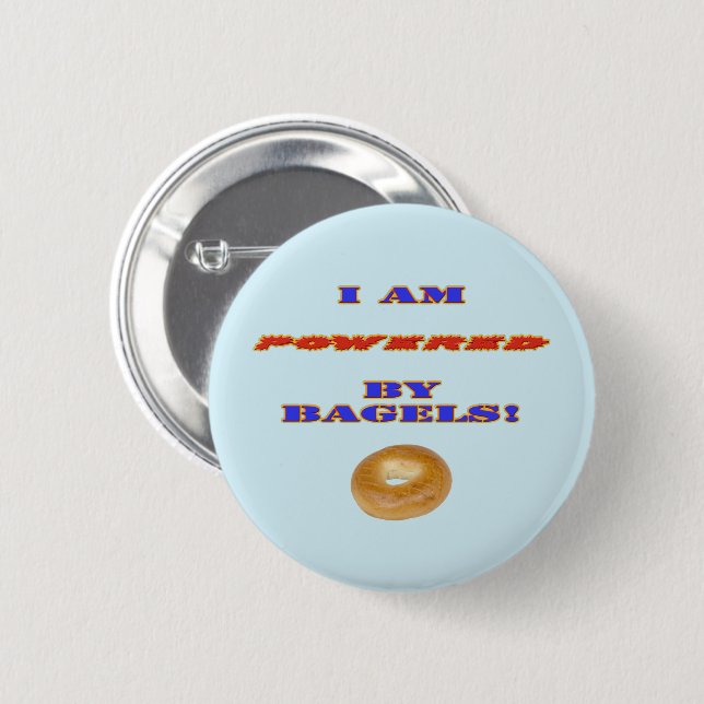 Badge Rond 5 Cm Je suis propulsé par des Bagels (Devant & derrière)