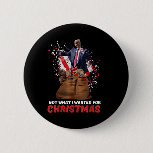 Badge Rond 5 Cm Je Suis Recherché Pour Noël - Trump A Gagné 2024