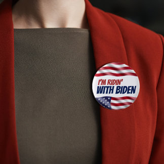 Badge Rond 5 Cm Je suis Ridin avec Biden Democrats Election 2024