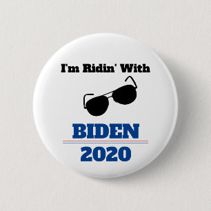 Badge Rond 5 Cm Je suis Ridin' avec Biden en 2020