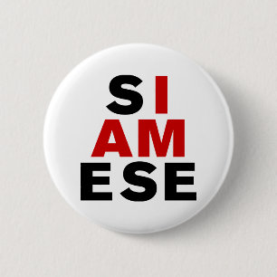 BADGE ROND 5 CM JE SUIS SIAMESE