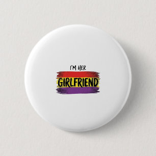 Badge Rond 5 Cm Je suis son petit ami Arc-en-ciel Fierté Vecteur T