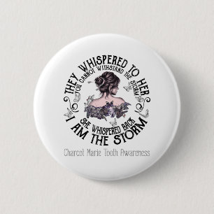 Badge Rond 5 Cm Je Suis Storm Charcot Marie Tooth Awareness