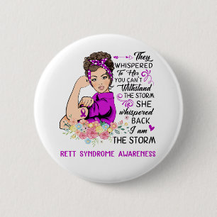 Badge Rond 5 Cm Je Suis Storm RETT SYNDROME Sensibilisation