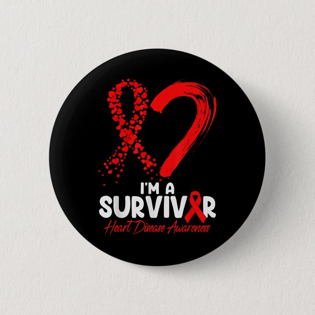 Badge Rond 5 Cm Je Suis Survivante Sensibilisation aux maladies ca (Devant)
