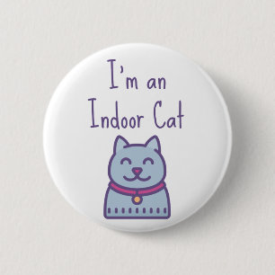 Badge Rond 5 Cm Je suis un Amoureux des chats d'Humour amusant de