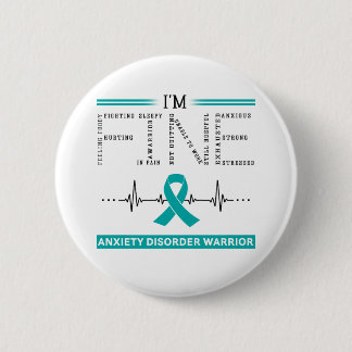 Badge Rond 5 Cm Je suis un bon guerrier de troubles anxieux