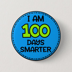 Badge Rond 5 Cm Je suis un bouton de 100 jours plus intelligent