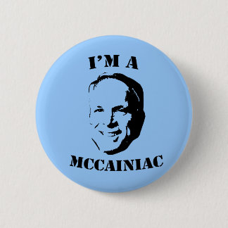 Badge Rond 5 Cm Je suis un bouton McCainiac