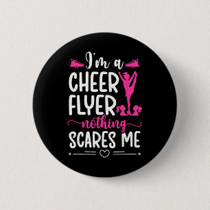 Badge Rond 5 Cm Je suis un cheerleader de vol Flyer de cheerleadin