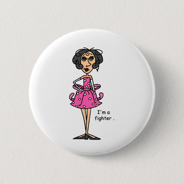 Badge Rond 5 Cm Je suis un combattant ! (Devant)