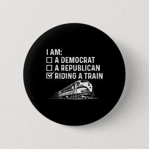 Badge Rond 5 Cm Je suis un démocrate un républicain - Amoureux des