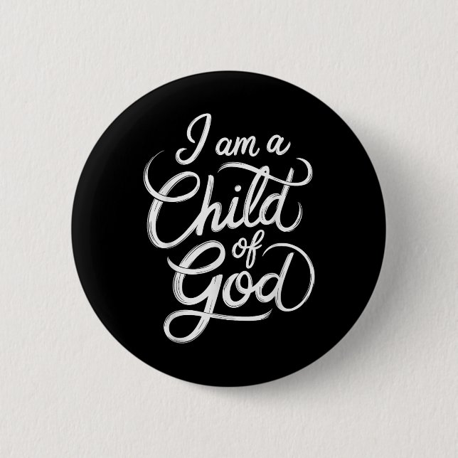 Badge Rond 5 Cm Je Suis Un Enfant De Dieu Jésus-Christ (Devant)