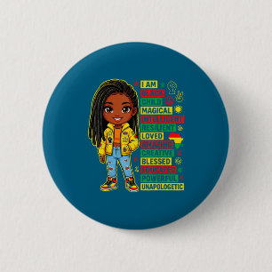 Badge Rond 5 Cm Je suis un enfant noir magique mois de l'histoire