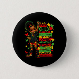 Badge Rond 5 Cm Je suis un enfant noir Mois de l'histoire africain
