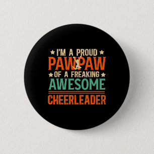 Badge Rond 5 Cm Je suis un fier cheer papa d'une cheerleader maman