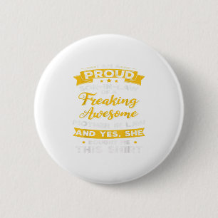 Badge Rond 5 Cm Je suis un fier fils de la loi d'un fou
