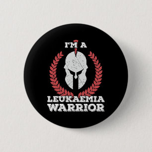 Badge Rond 5 Cm Je suis un guerrier de la leucémie