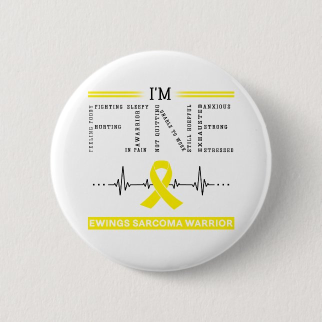 Badge Rond 5 Cm Je suis un guerrier de Sarcome (Devant)