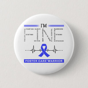 Badge Rond 5 Cm Je suis un guerrier de soins d'appoint