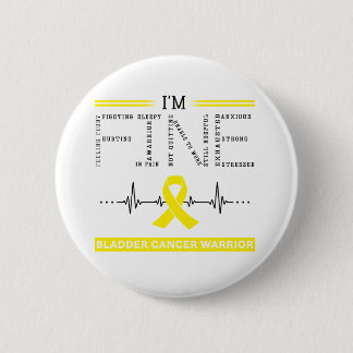 Badge Rond 5 Cm Je suis un guerrier du cancer de la vessie